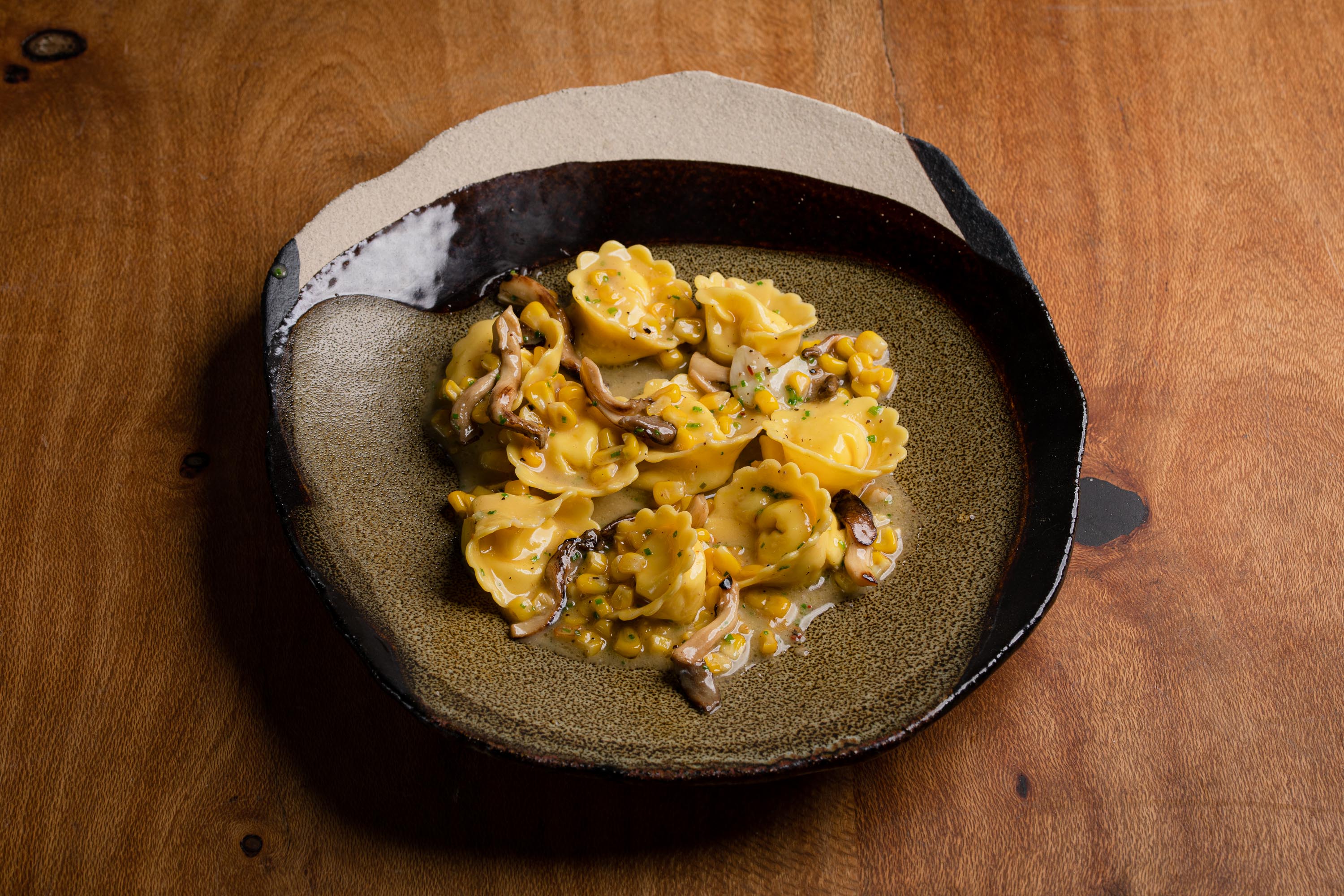 Itria signature dishes Crudo Tasting (Selection of raw fish)Agnolotti dal PlinSquid Ink Campanelle